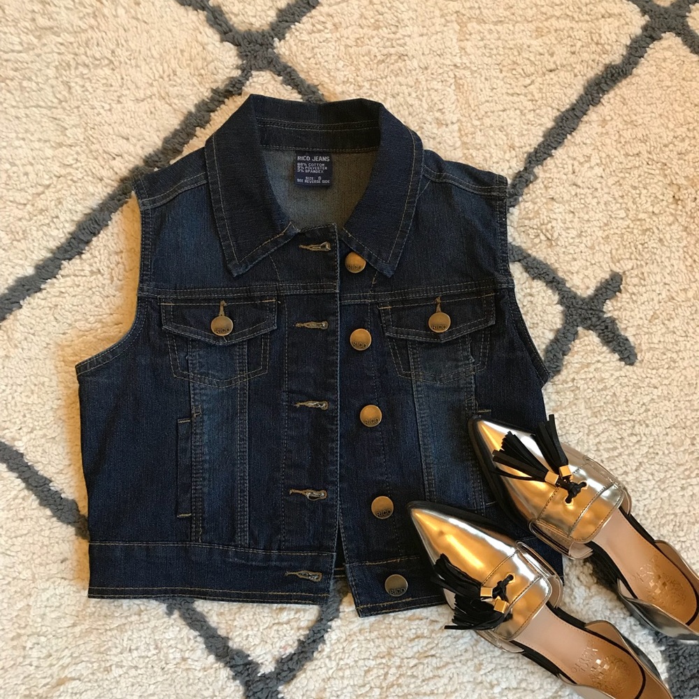NWOT Denim vest